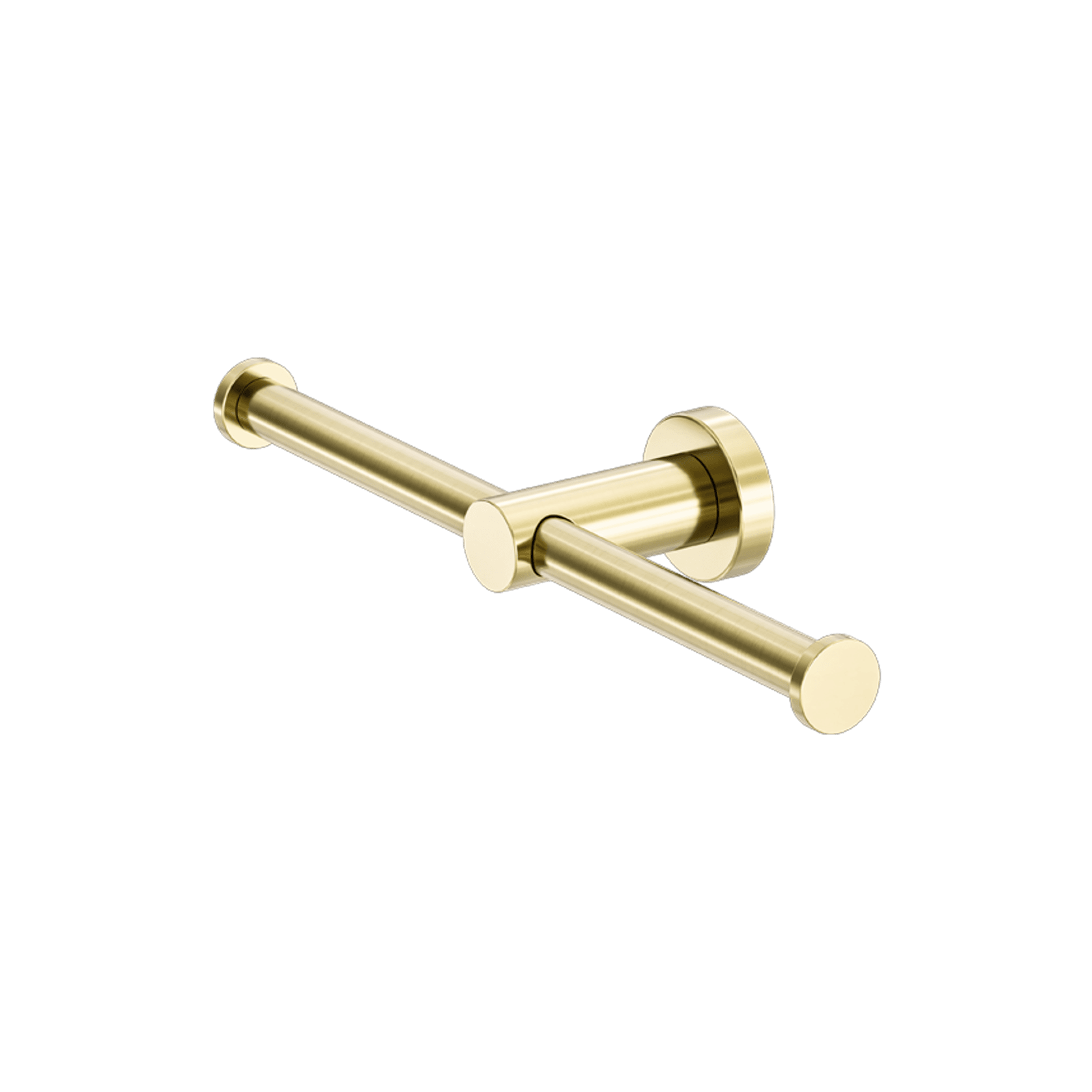 Mecca Double Toilet Roll Holder Brushed Gold gallery detail image