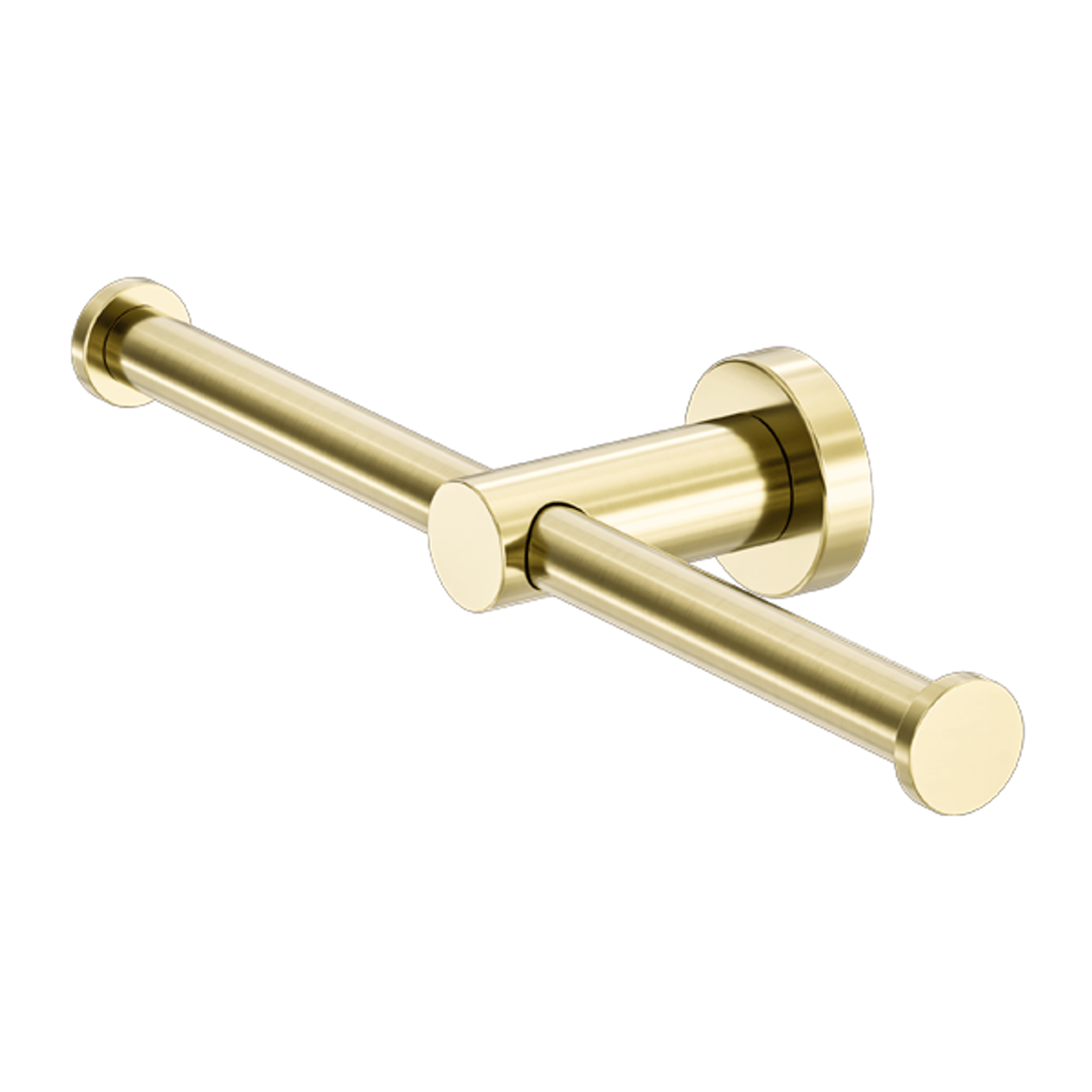Mecca Double Toilet Roll Holder Brushed Gold gallery detail image