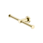 Mecca Double Toilet Roll Holder Brushed Gold gallery detail image