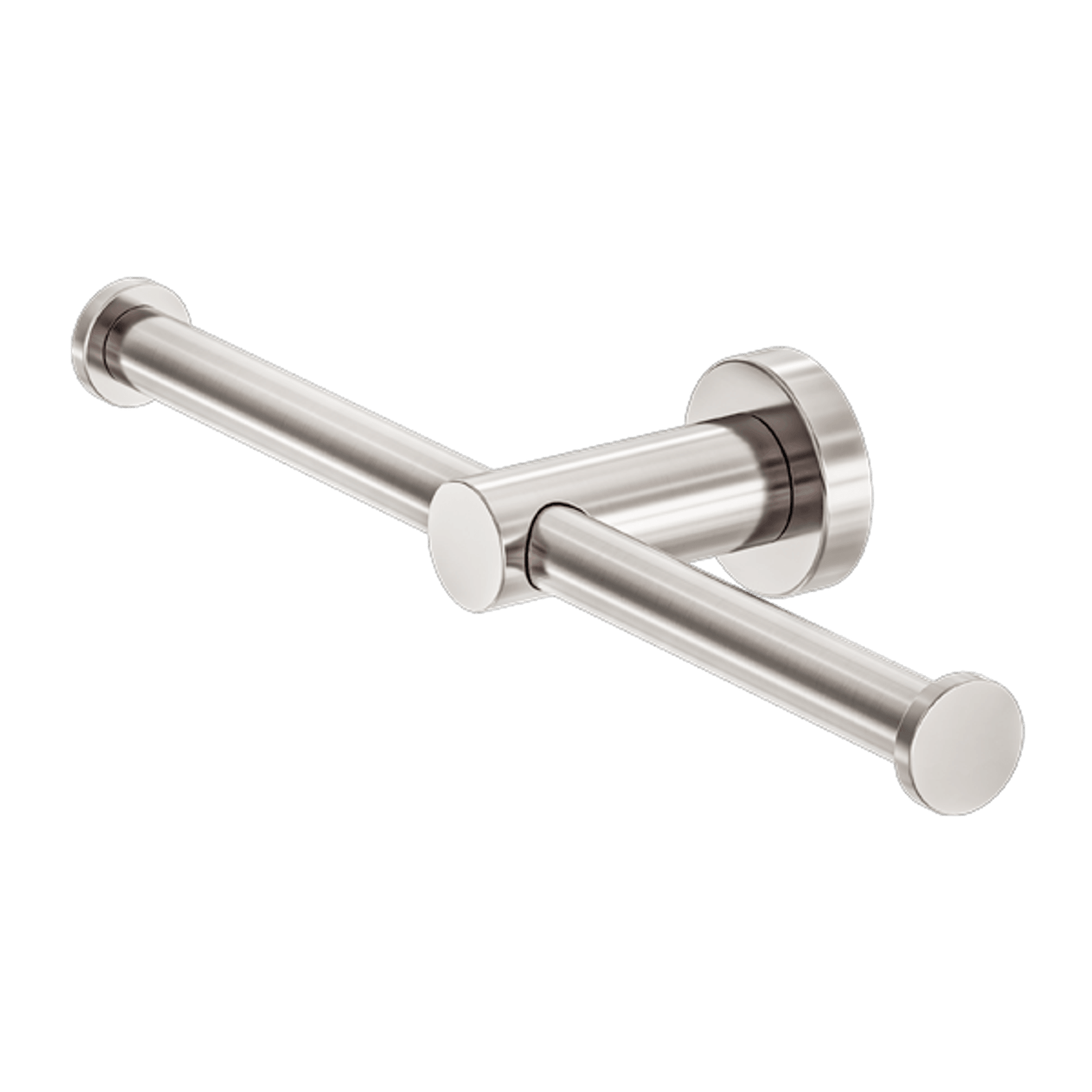 Mecca Double Toilet Roll Holder Brushed Nickel gallery detail image