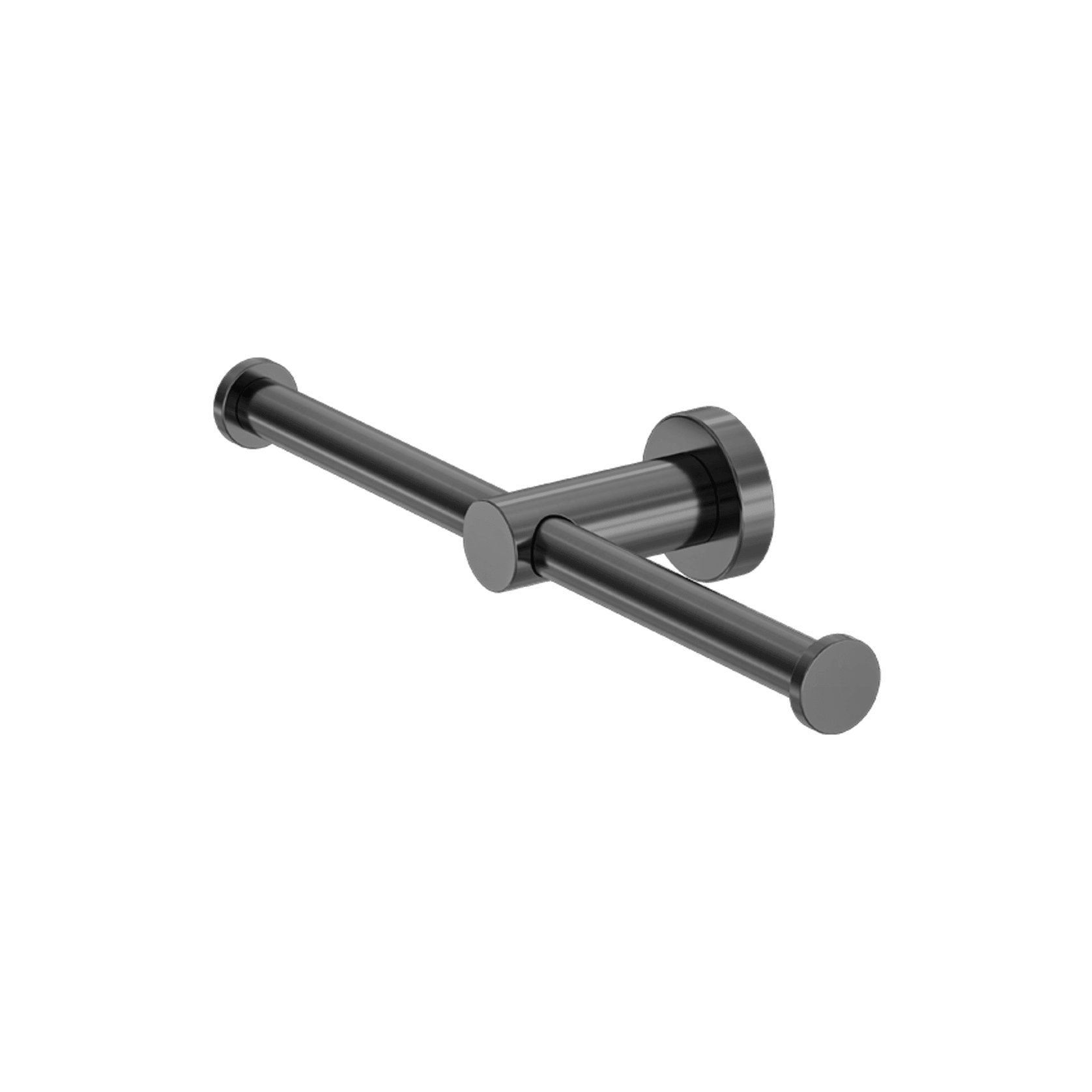 Mecca Double Toilet Roll Holder Gun Metal gallery detail image