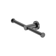 Mecca Double Toilet Roll Holder Gun Metal gallery detail image
