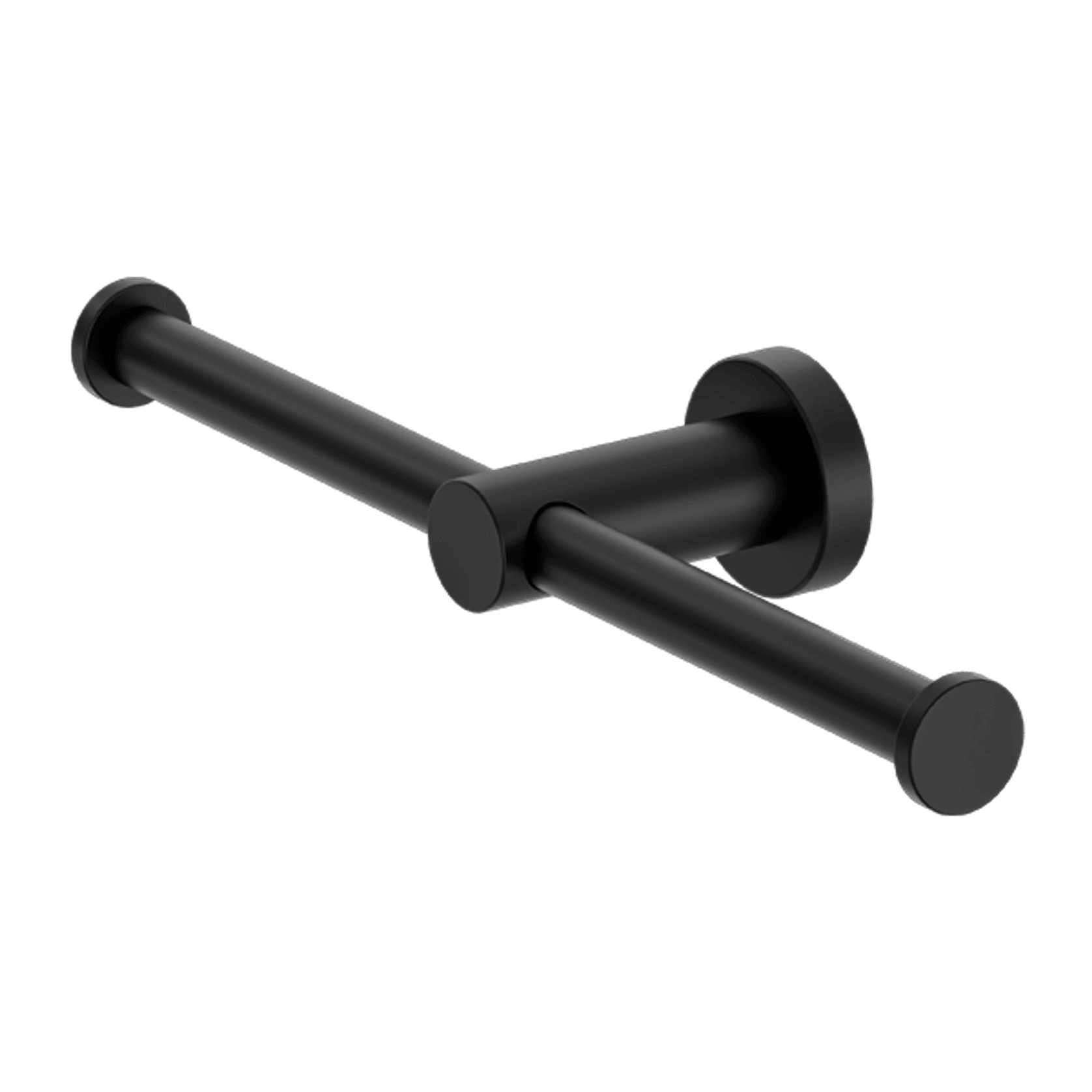 Mecca Double Toilet Roll Holder Matte Black gallery detail image
