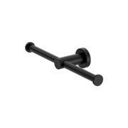 Mecca Double Toilet Roll Holder Matte Black gallery detail image