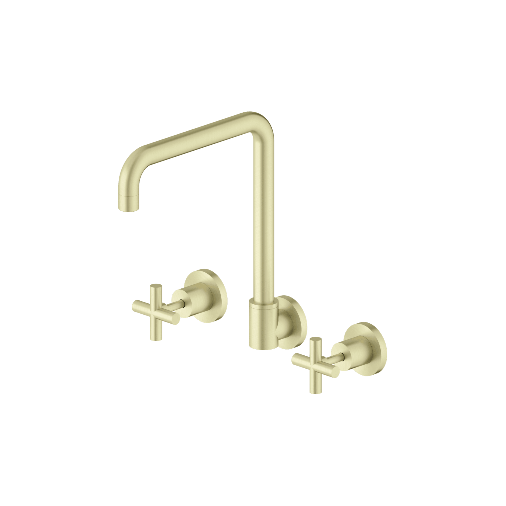 X Plus Wall Kitchen Set Swivel Spout Brushed Gold gallery detail image
