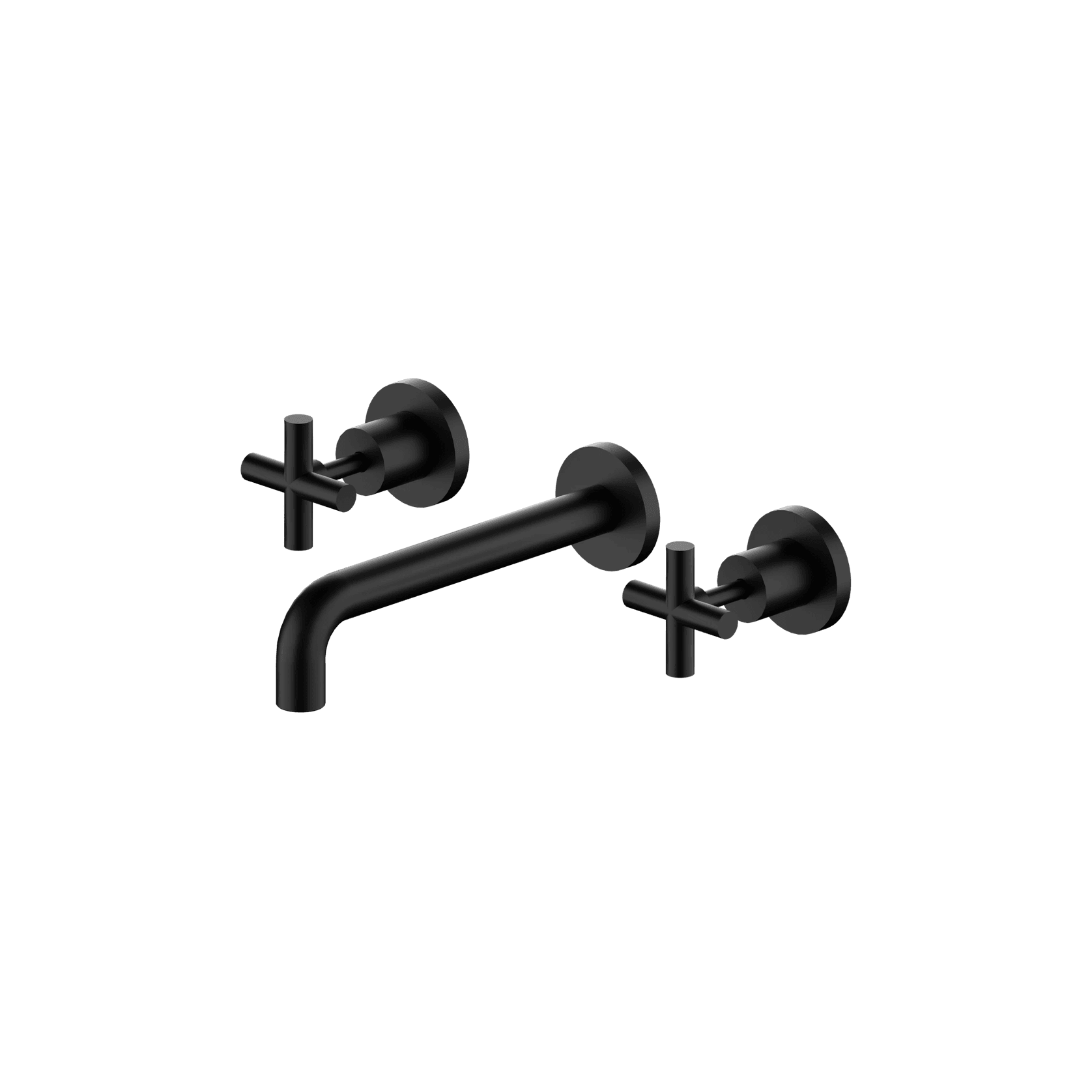 X Plus Wall Basin Set 215mm Matte Black gallery detail image