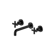 X Plus Wall Basin Set 215mm Matte Black gallery detail image