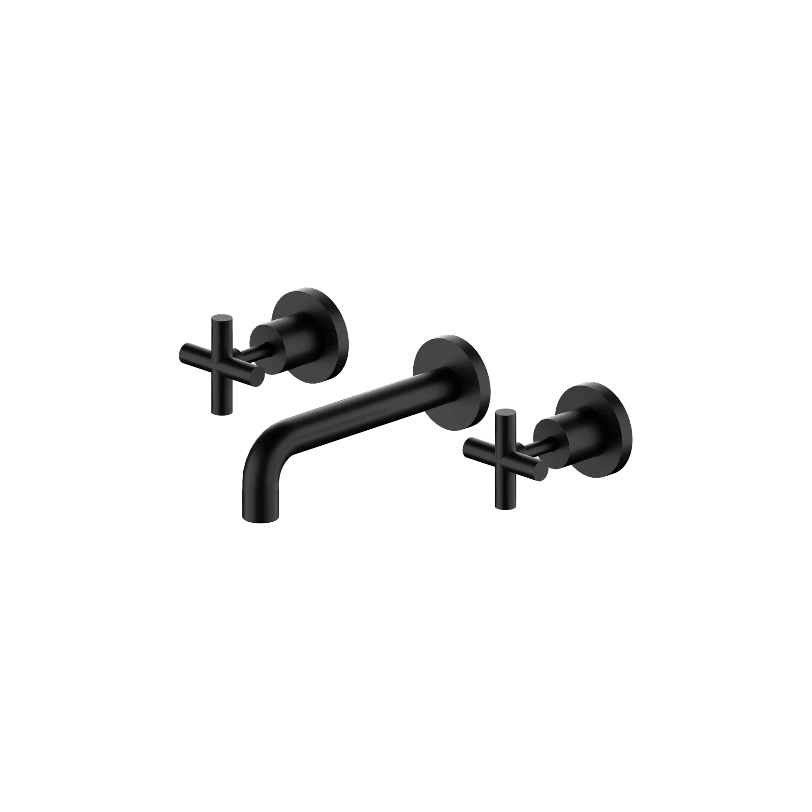 X Plus Wall Basin Set 180mm Matte Black gallery detail image
