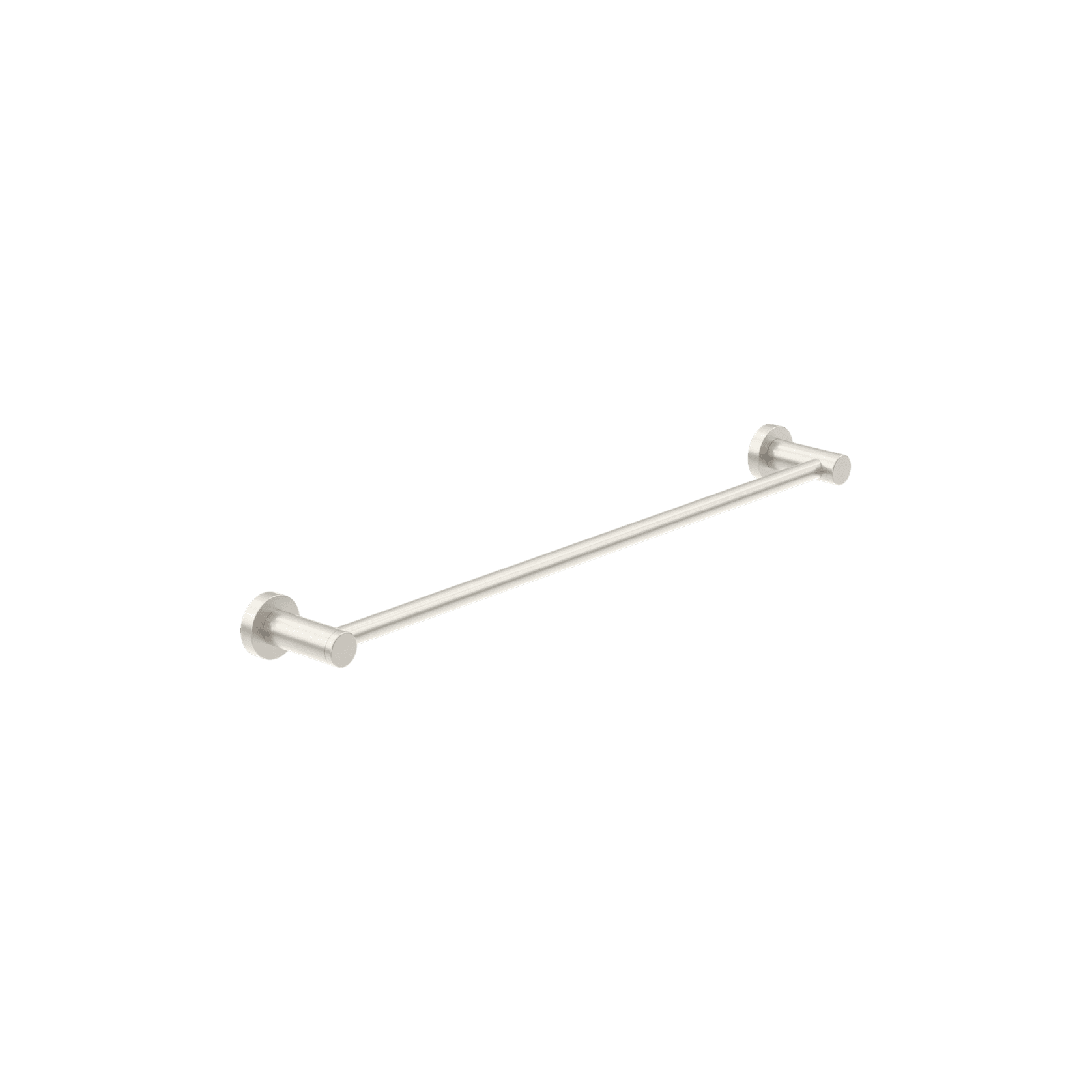 Dolce II Single Towel Rail 600mm Brushed Nickel gallery detail image