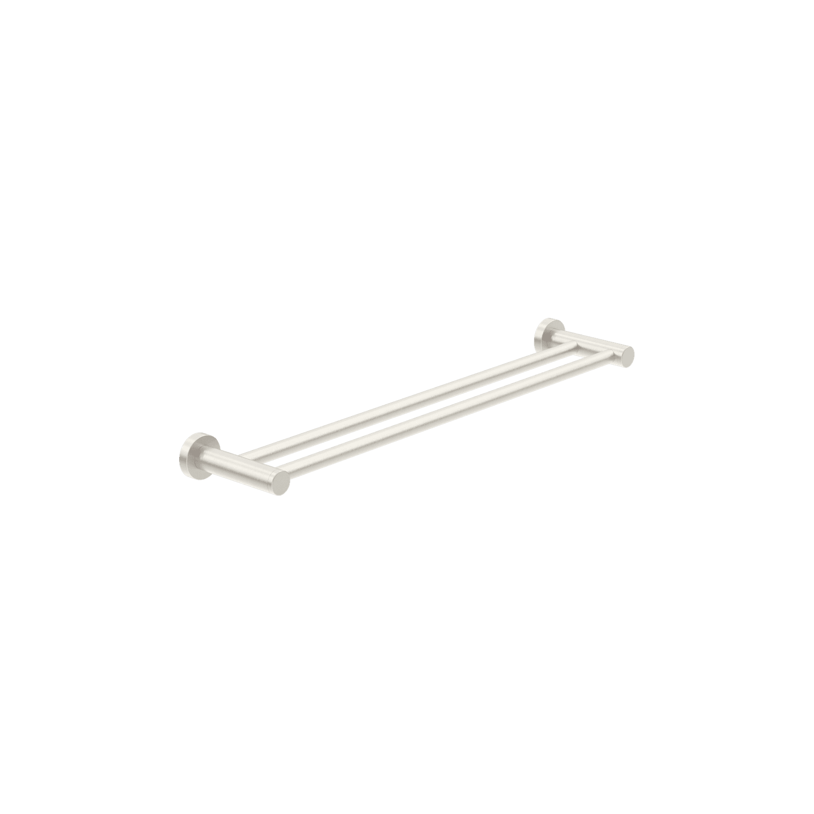 Dolce II Double Towel Rail 600mm Brushed Nickel gallery detail image