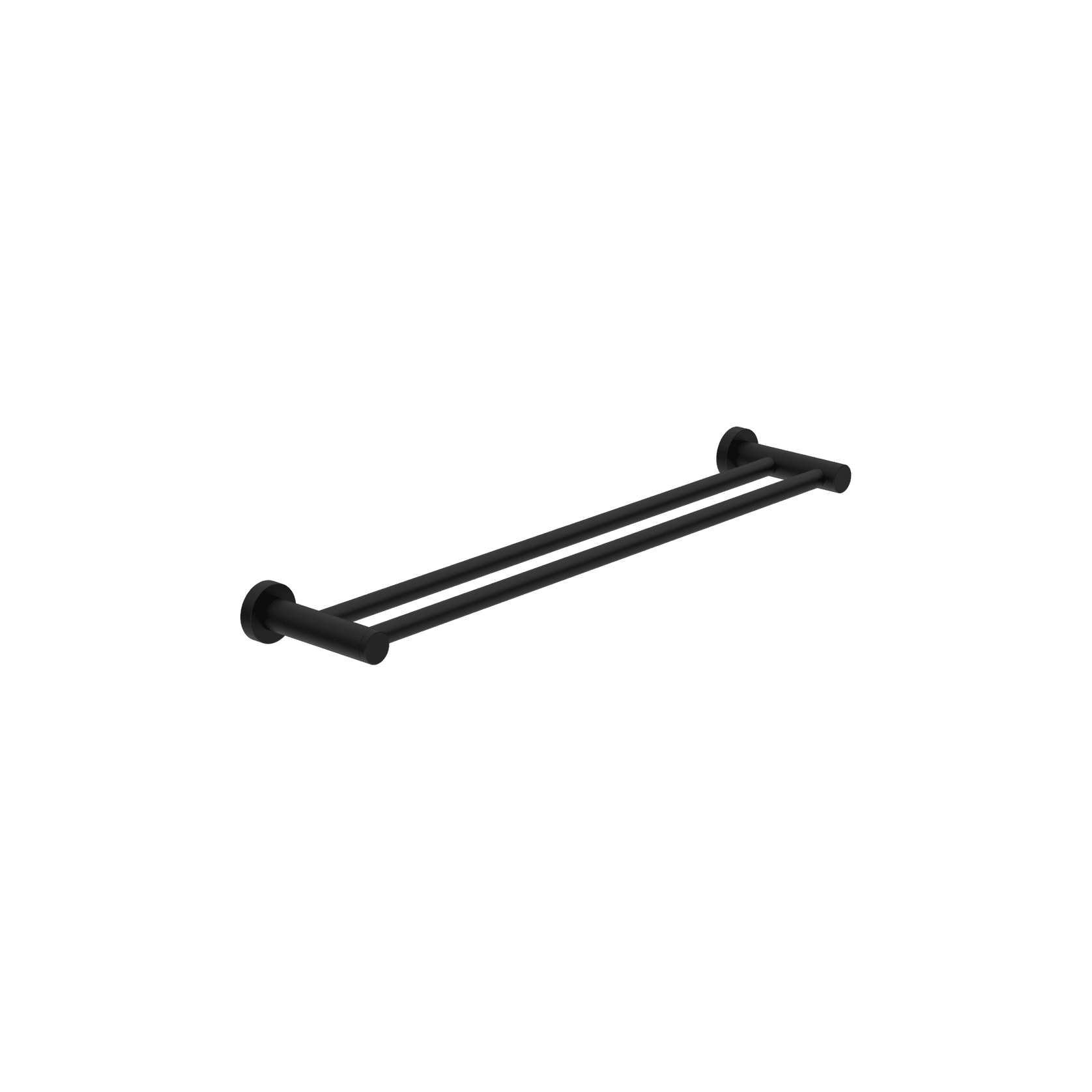 Dolce II Double Towel Rail 600mm Matte Black gallery detail image