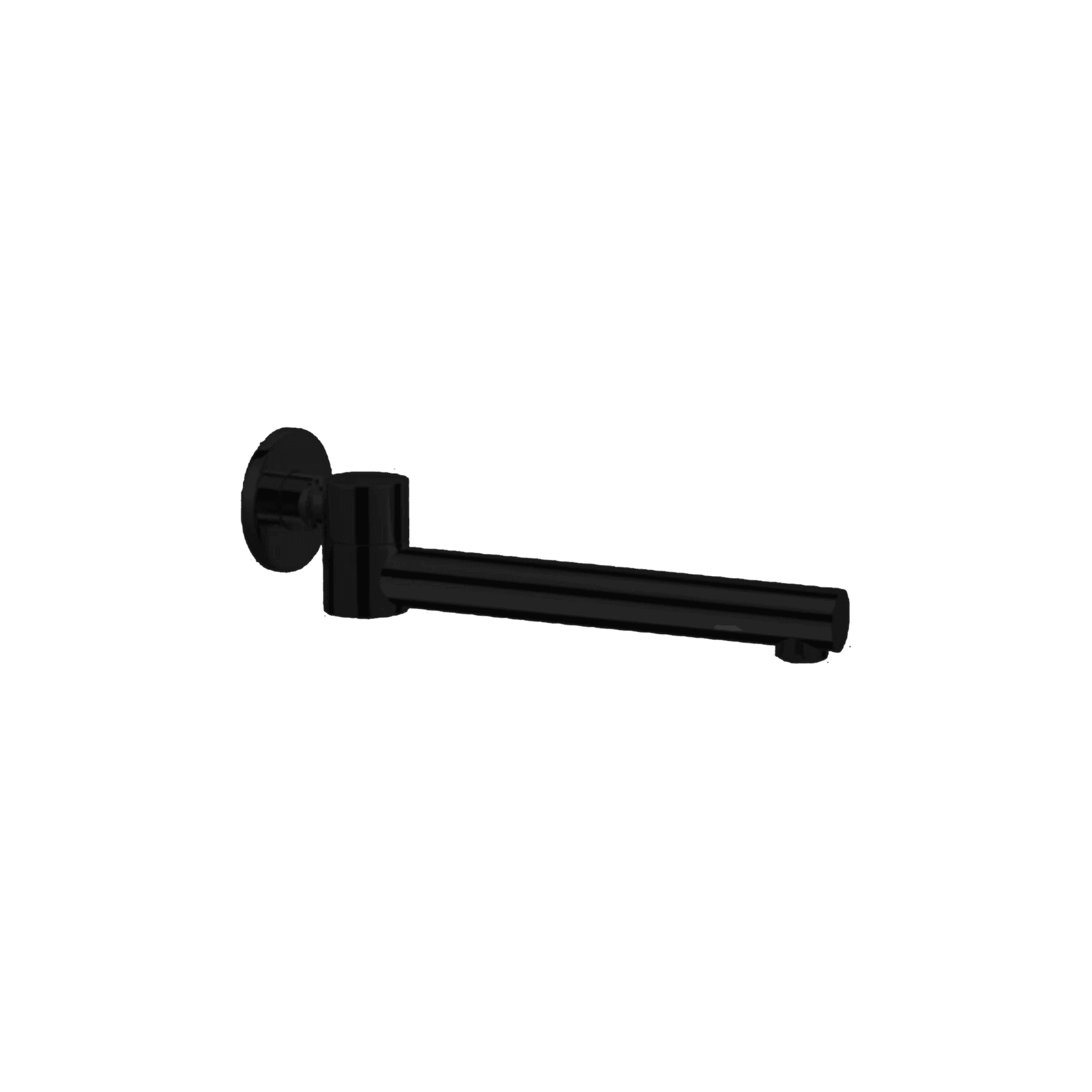 Dolce Wall Mounted Swivel Bath Spout Only Matte Black gallery detail image