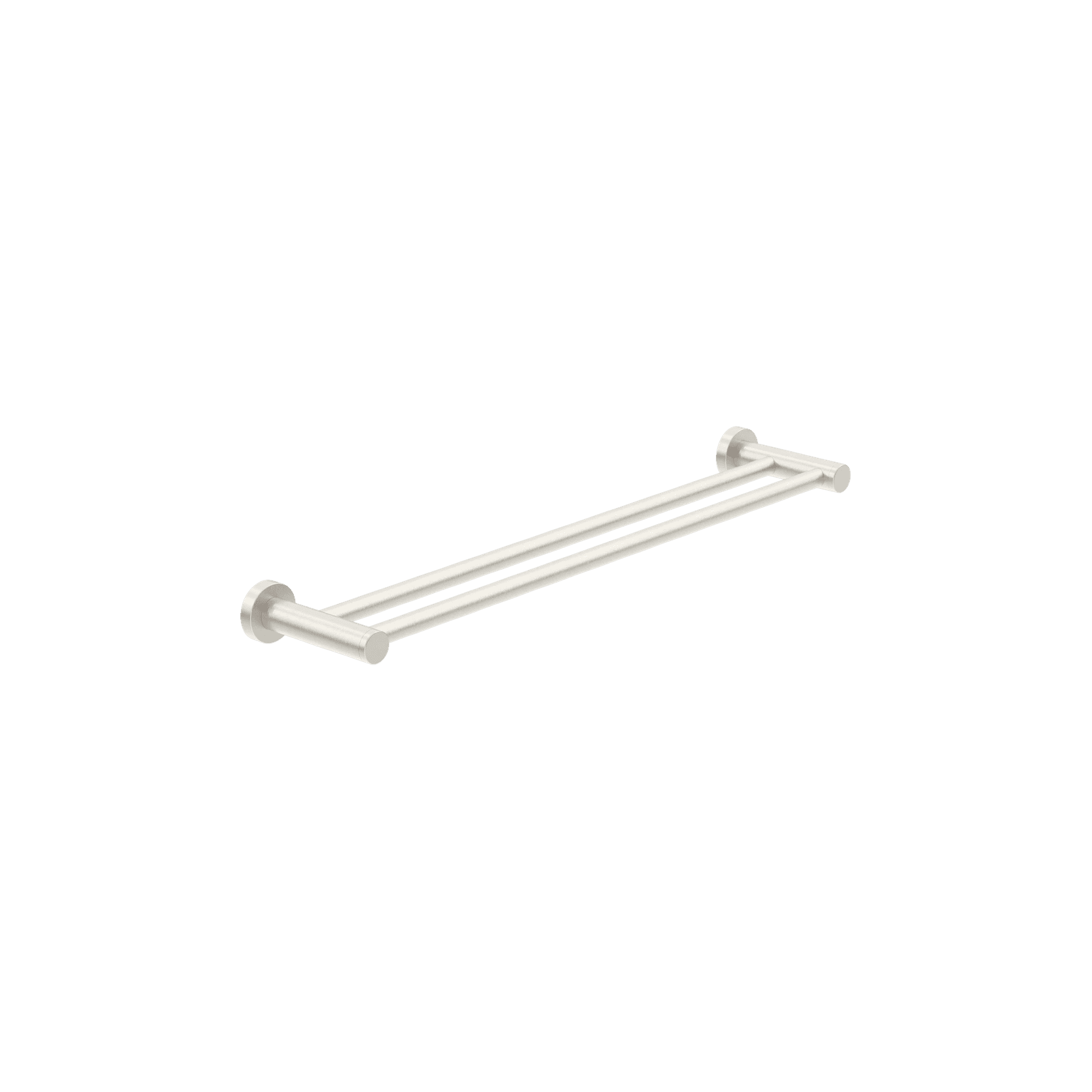 Dolce II Double Towel Rail 800mm Brushed Nickel gallery detail image