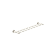 Dolce II Double Towel Rail 800mm Brushed Nickel gallery detail image