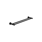 Dolce II Double Towel Rail 800mm Matte Black gallery detail image