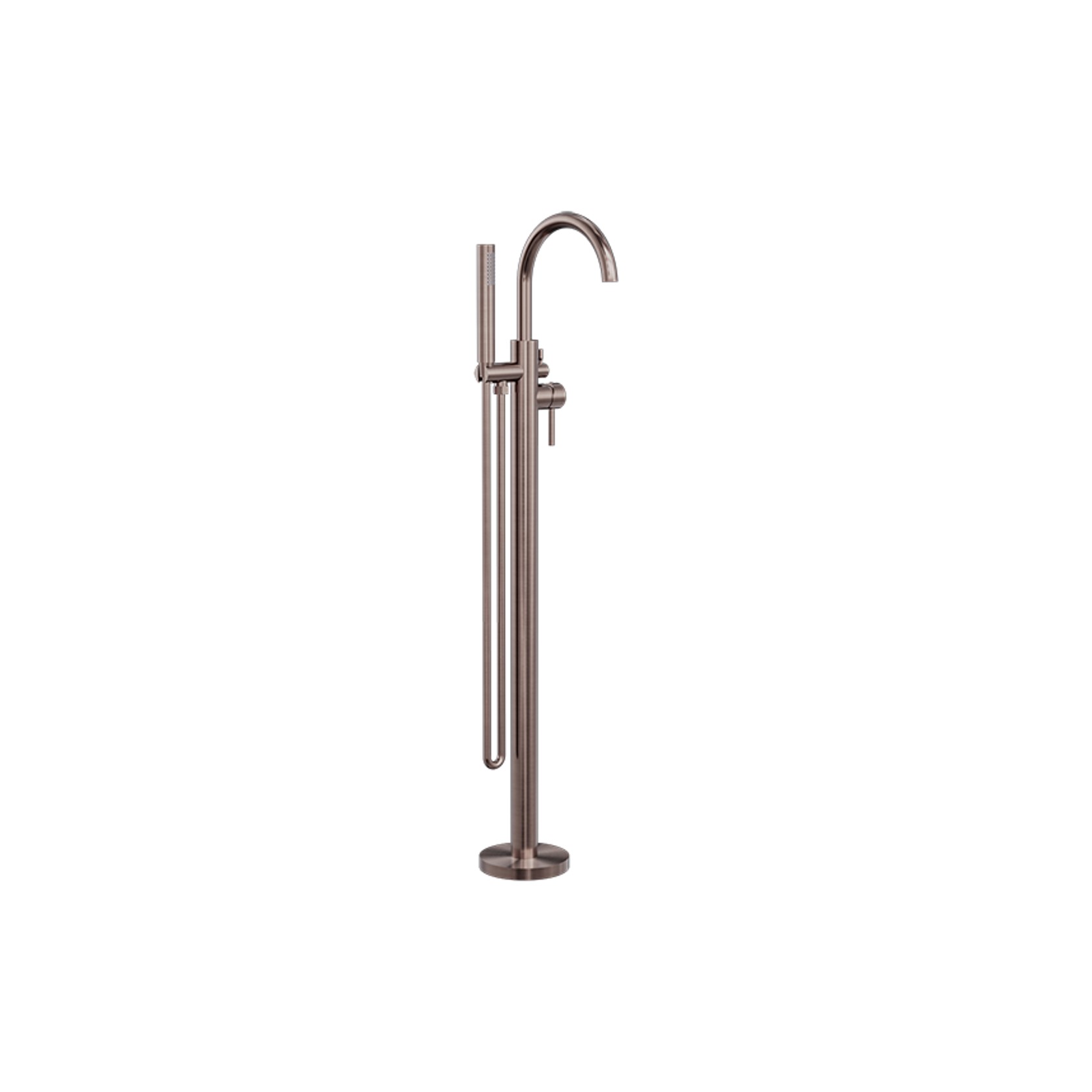Mecca Round Freestanding Mixer With Hand Shower Brushed Bronze gallery detail image
