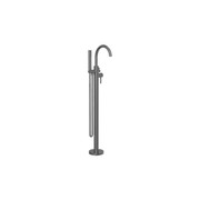 Mecca Round Freestanding Mixer With Hand Shower Gun Metal gallery detail image