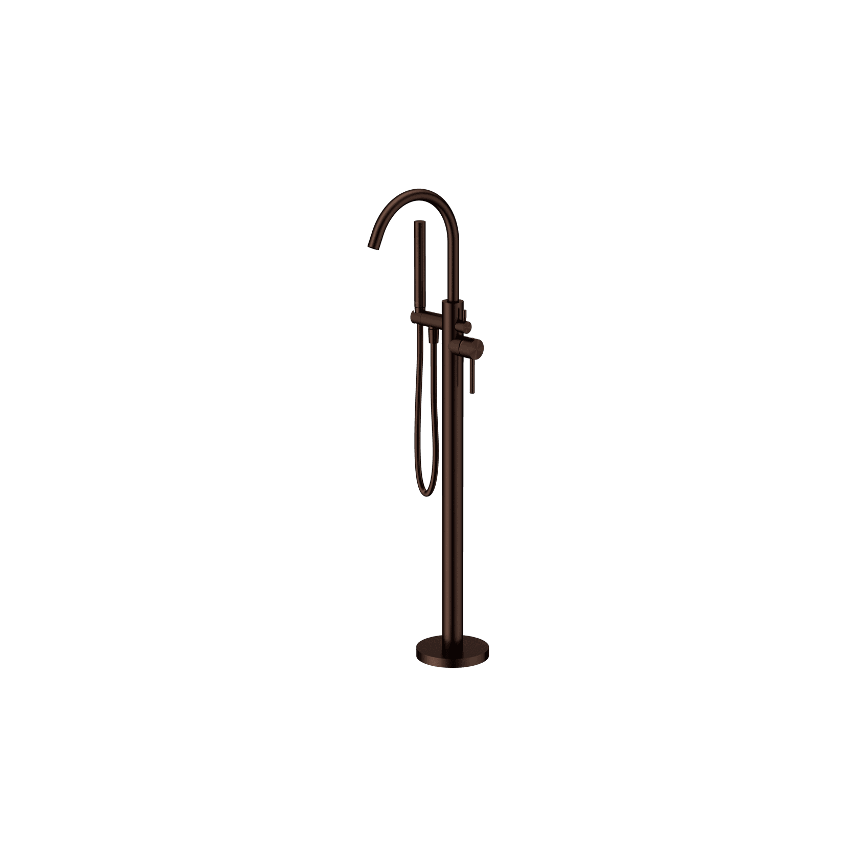 Mecca Round Freestanding Mixer With Hand Shower II Rome Bronze gallery detail image