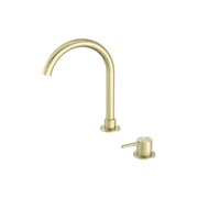 Mecca Hob Basin Mixer Round Swivel Spout Brushed Gold gallery detail image