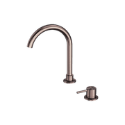 Mecca Hob Basin Mixer Round Swivel Spout Brushed Bronze gallery detail image