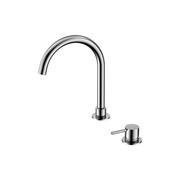 Mecca Hob Basin Mixer Round Swivel Spout Chrome gallery detail image