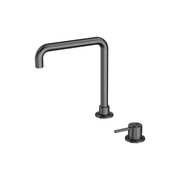 Mecca Hob Basin Mixer Square Swivel Spout Gun Metal gallery detail image