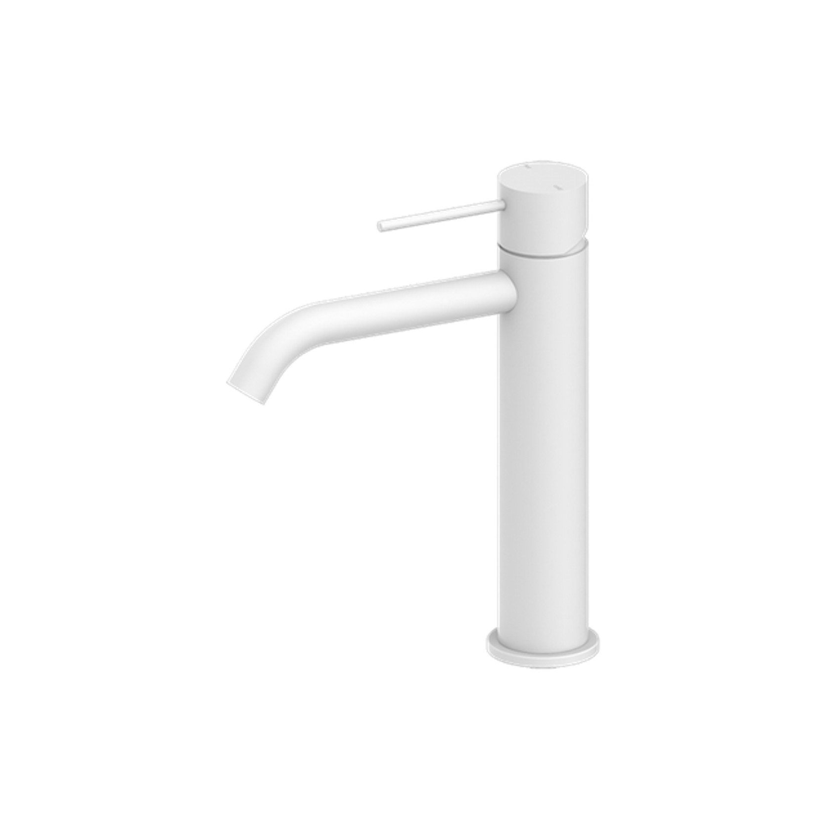 Mecca Mid Tall Basin Mixer Matte White gallery detail image