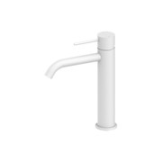 Mecca Mid Tall Basin Mixer Matte White gallery detail image