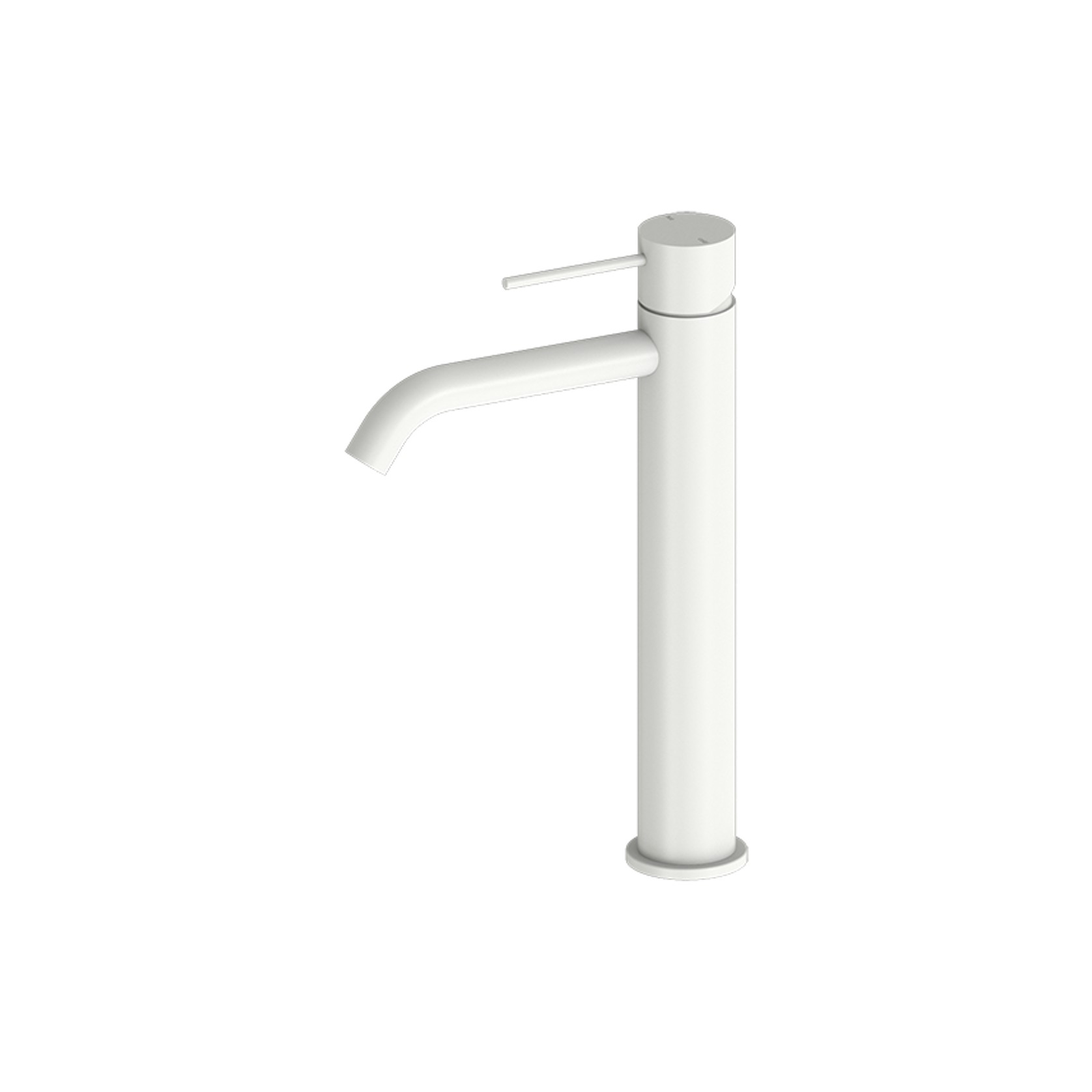 Mecca Tall Basin Mixer Matte White gallery detail image