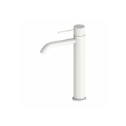 Mecca Tall Basin Mixer Matte White gallery detail image