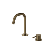 Mecca Hob Basin Mixer Set Edge Spout Tumbled Antique Brass gallery detail image