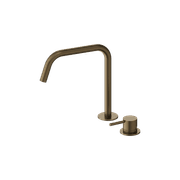 Mecca Hob Bath/Kitchen Mixer Set Edge Spout II Tumbled Antique Brass gallery detail image