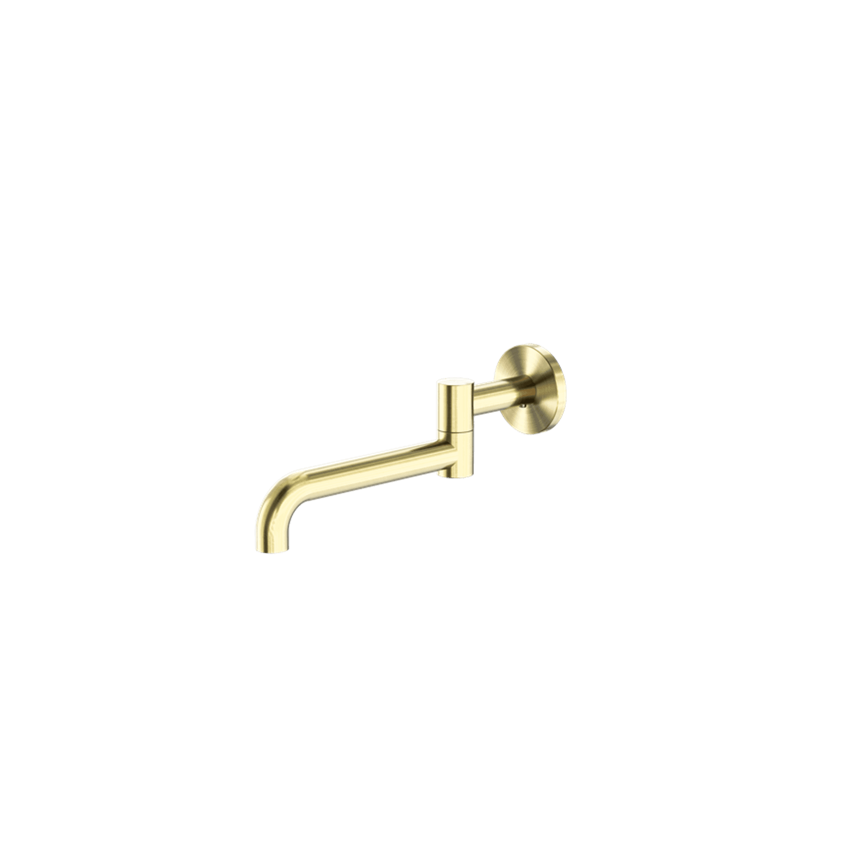 Mecca Wall Mounted Swivel Bath Spout Only 225mm Brushed Gold gallery detail image