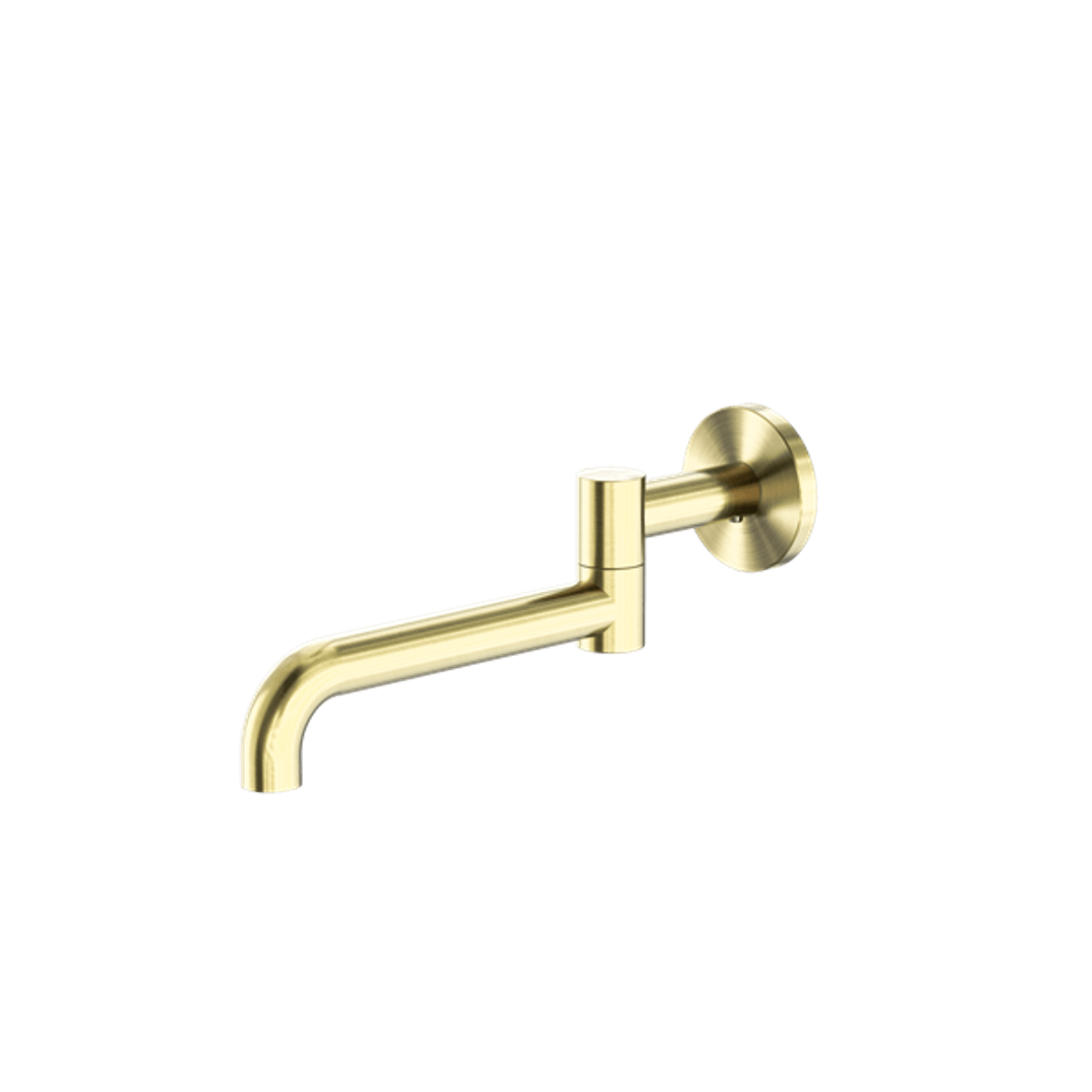 Mecca Wall Mounted Swivel Bath Spout Only 225mm Brushed Gold gallery detail image