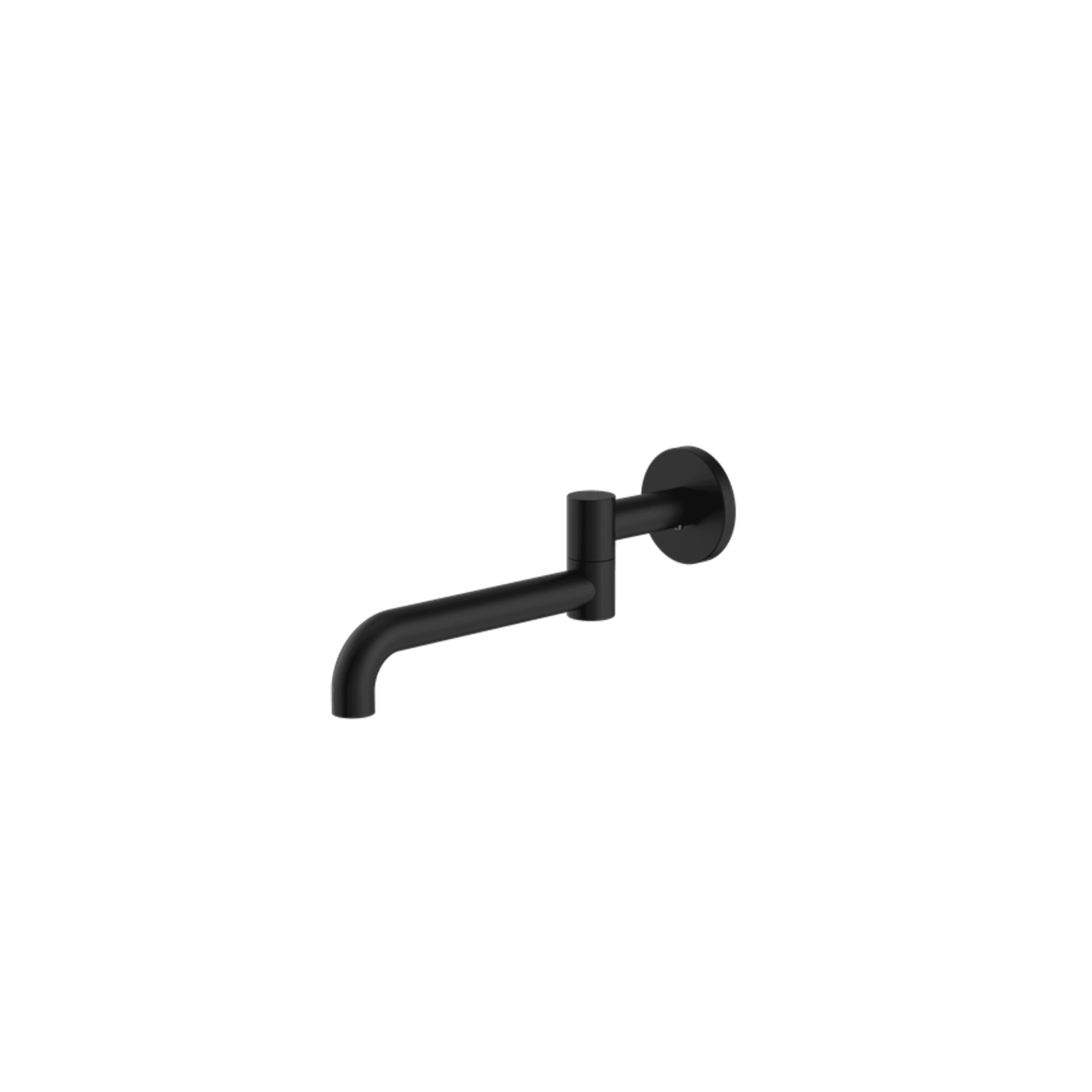 Mecca Wall Mounted Swivel Bath Spout Only 225mm Matte Black gallery detail image
