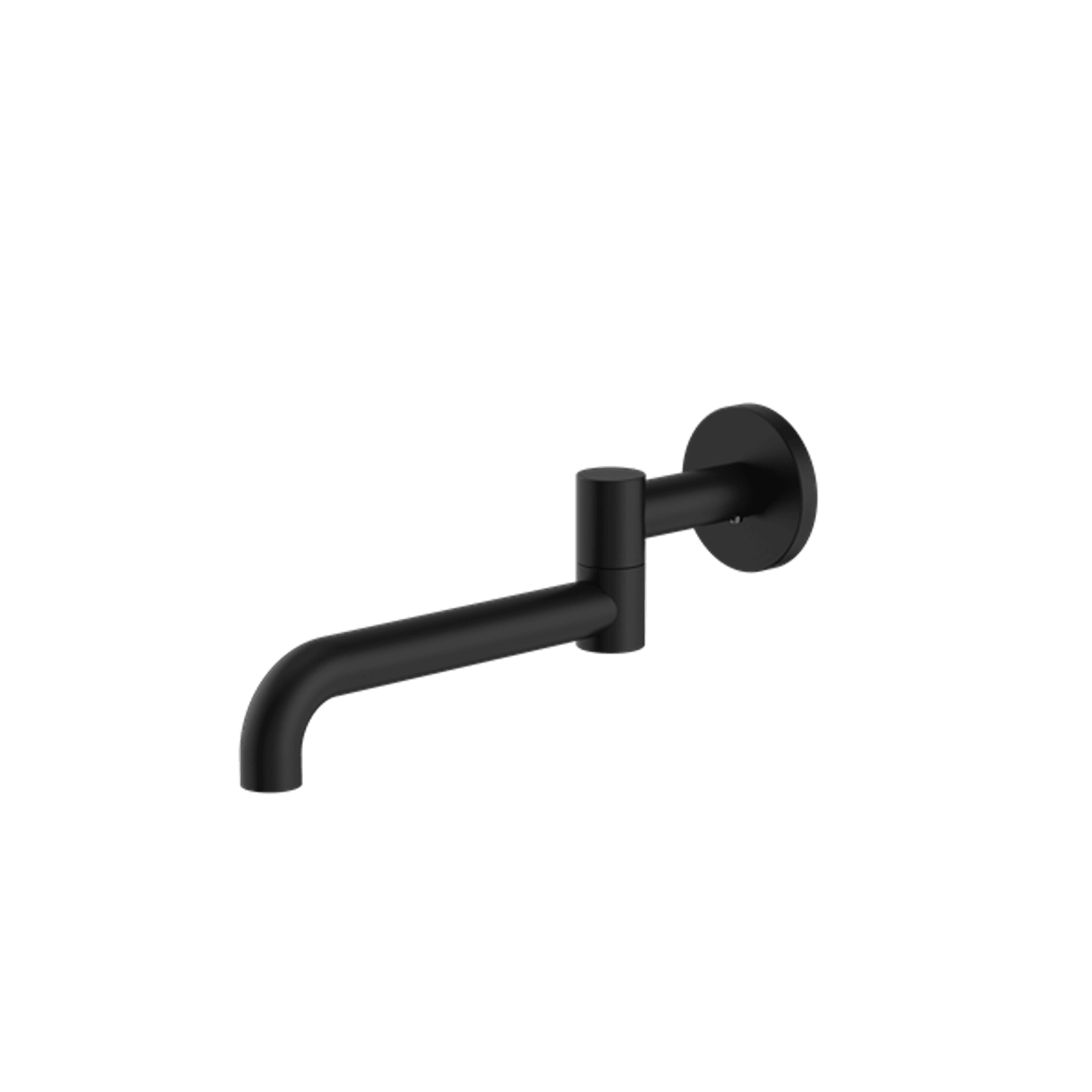 Mecca Wall Mounted Swivel Bath Spout Only 225mm Matte Black gallery detail image