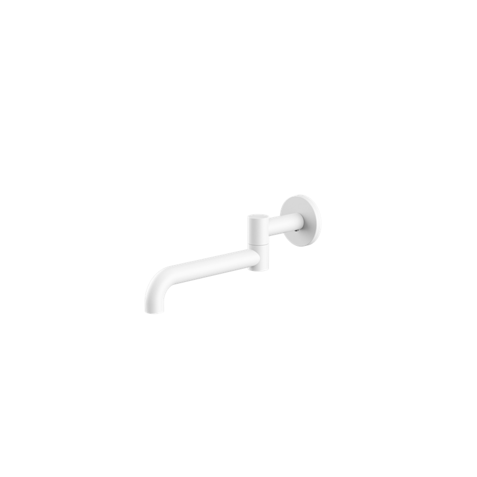 Mecca Wall Mounted Swivel Bath Spout Only 225mm Matte White gallery detail image