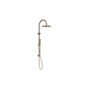 Mecca Twin Shower With Slim Hand Shower Tumbled Antique Brass gallery detail image