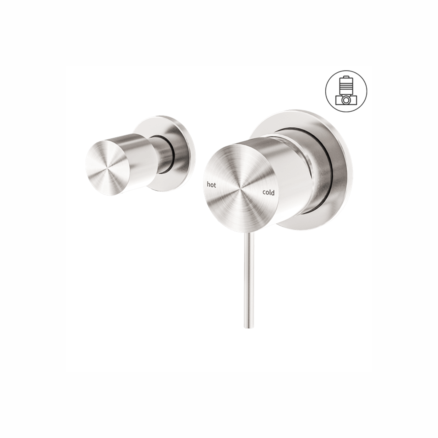 Mecca Shower Mixer With Horizontal 2 Way Divertor Brushed Nickel gallery detail image