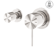 Mecca Shower Mixer With Horizontal 2 Way Divertor Brushed Nickel gallery detail image