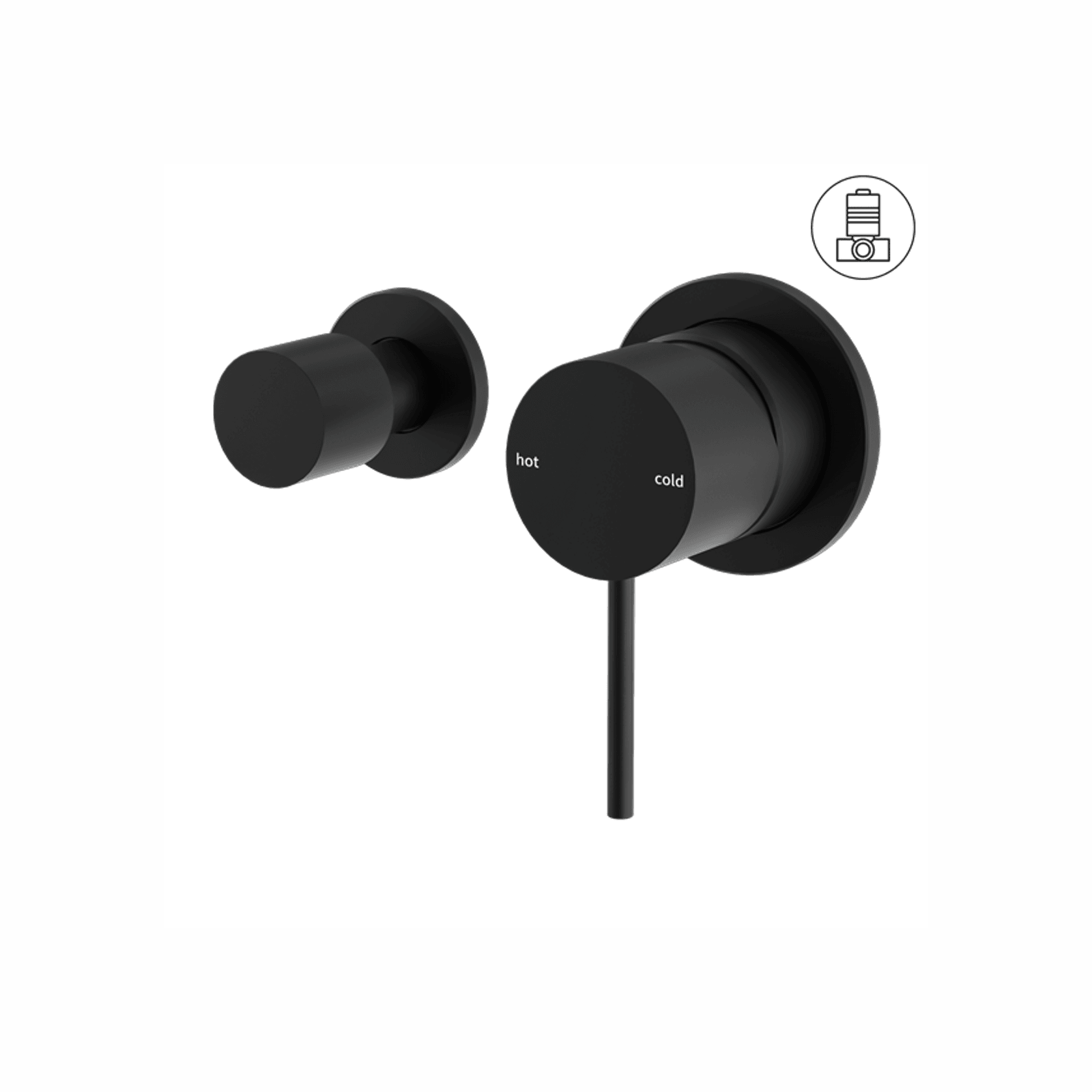 Mecca Shower Mixer With Horizontal 2 Way Divertor Matte Black gallery detail image