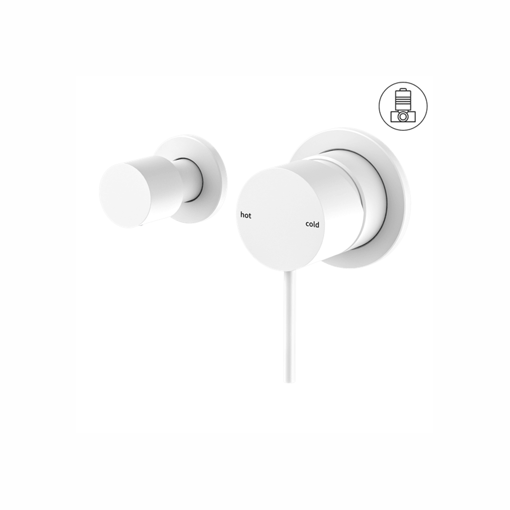 Mecca Shower Mixer With Horizontal 2 Way Divertor Matte White gallery detail image