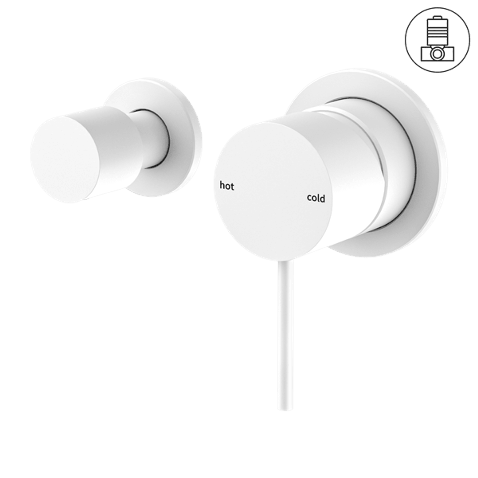 Mecca Shower Mixer With Horizontal 2 Way Divertor Matte White gallery detail image