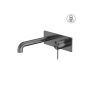Mecca Wall Basin/Bath Mixer Handle Up 160mm Gun Metal gallery detail image