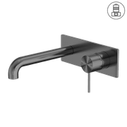 Mecca Wall Basin/Bath Mixer 160mm Gun Metal gallery detail image