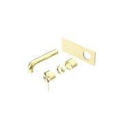 Mecca Wall Basin/Bath Mixer 185mm Trim Kits Only Brushed Gold gallery detail image