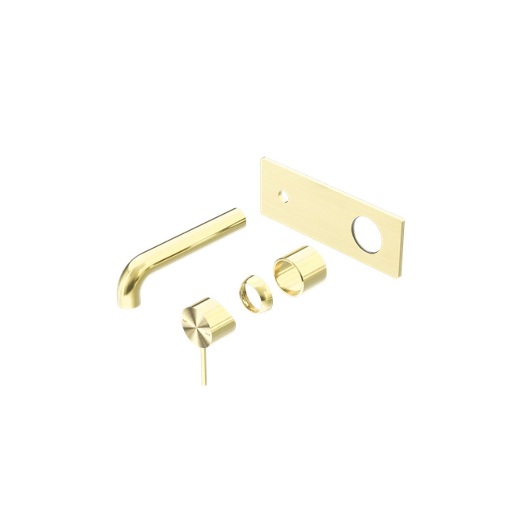 Mecca Wall Basin/Bath Mixer 260mm Trim Kits Only Brushed Gold gallery detail image