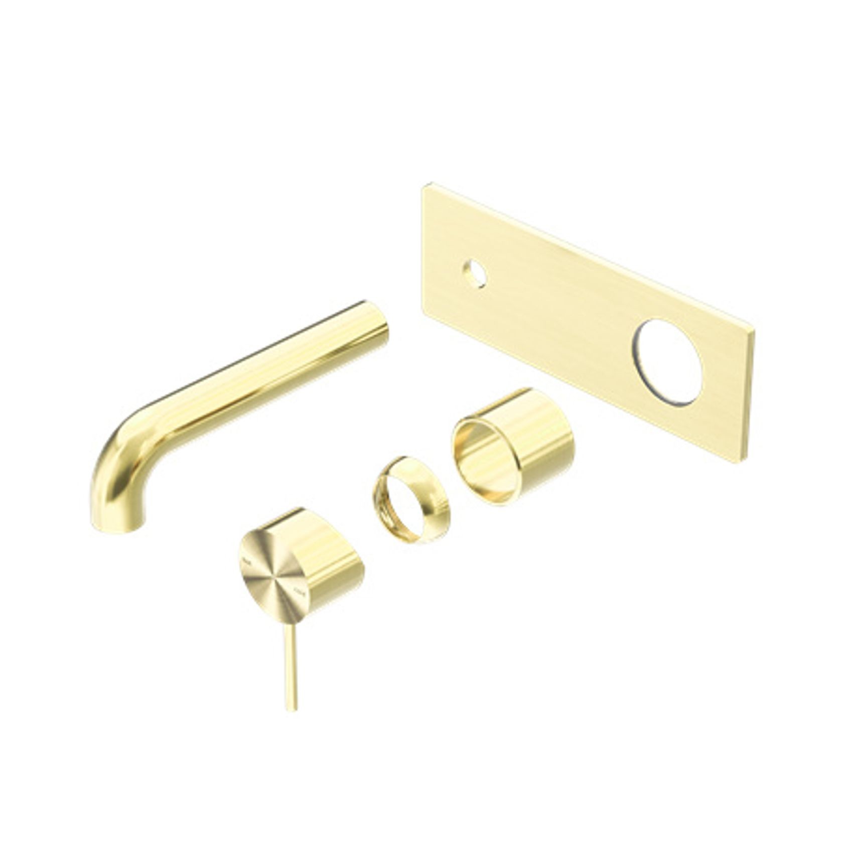 Mecca Wall Basin/Bath Mixer 260mm Trim Kits Only Brushed Gold gallery detail image