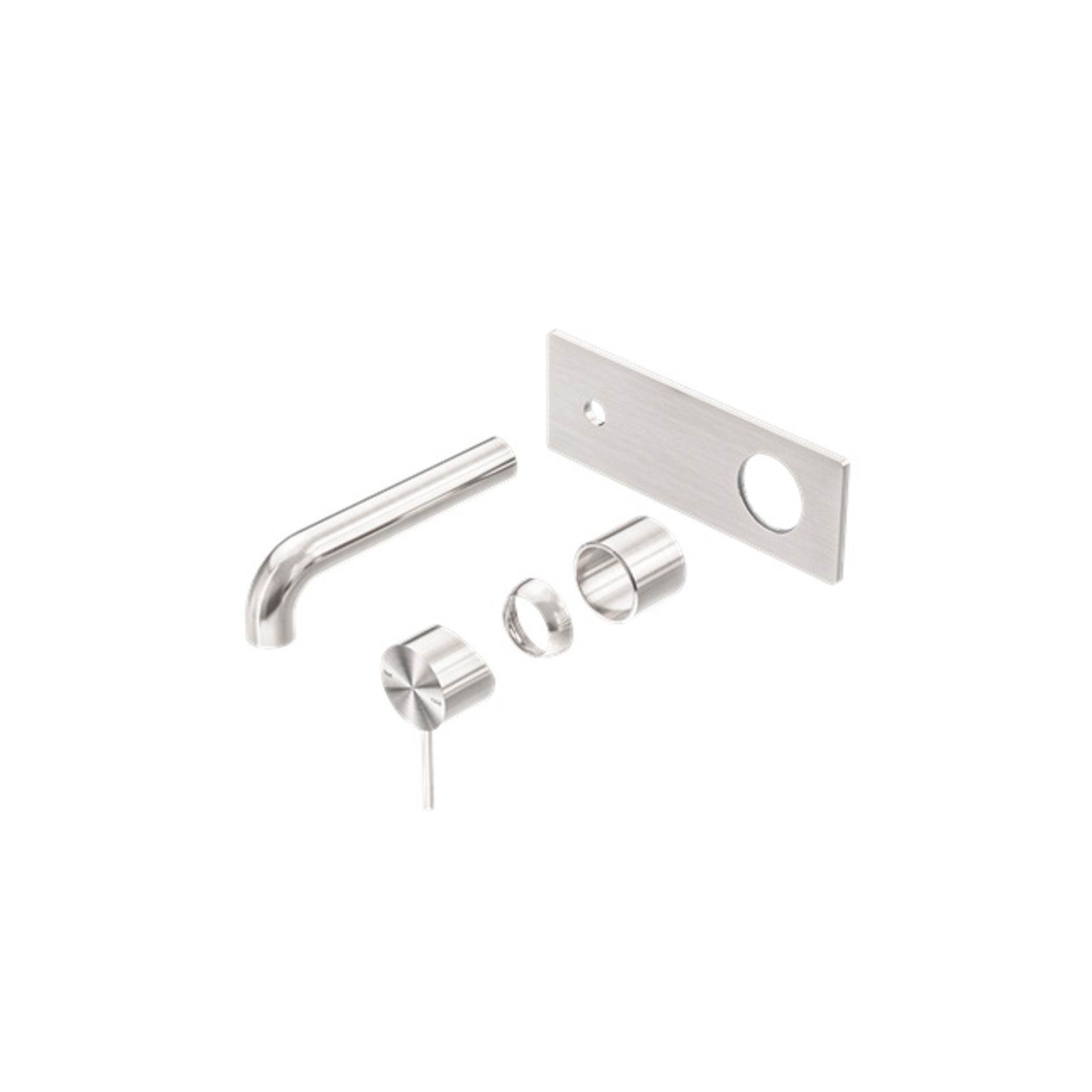 Mecca Wall Basin/Bath Mixer 230mm Trim Kits Only Brushed Nickel gallery detail image