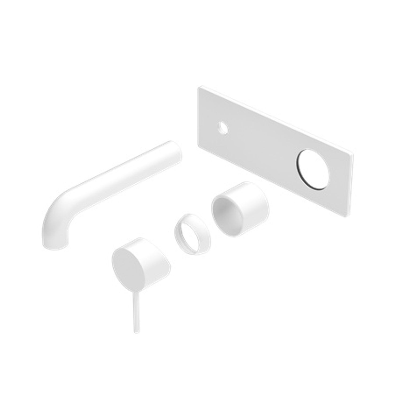 Mecca Wall Basin/Bath Mixer 160mm Trim Kits Only Matte White gallery detail image